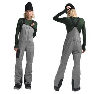 The North Face Freedom Insulated Ski Snow Bibs in TNF Medium Grey Heather